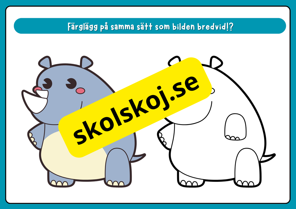 Rolig skrivträning - Förskola - Åk 2