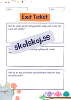 Exit ticket - 8 sidor