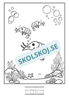 Kompisar i havet - Målarbok