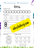 Skriv siffrorna 1–10 – Fk - Åk 2