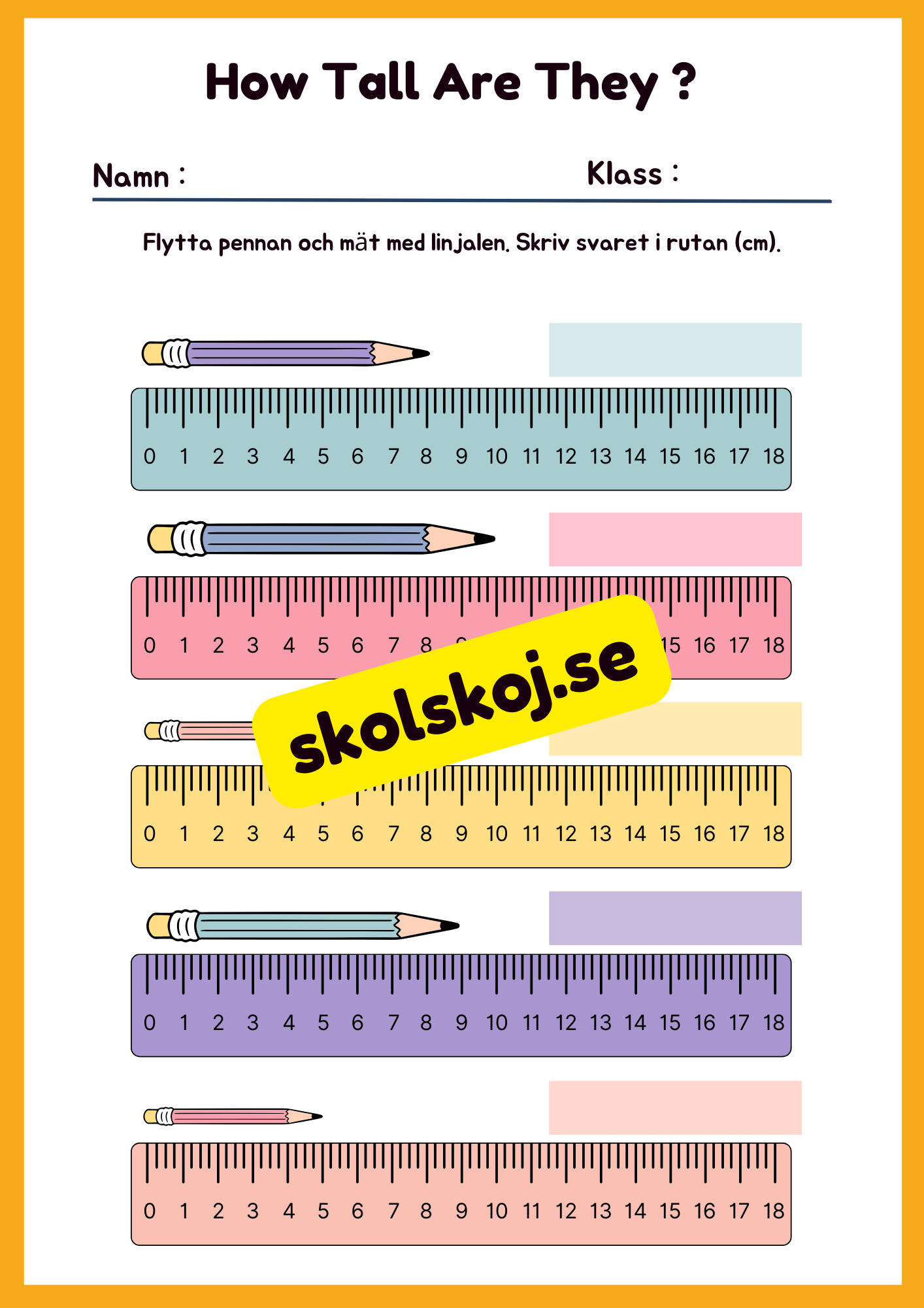Vi lär oss mäta - Häfte