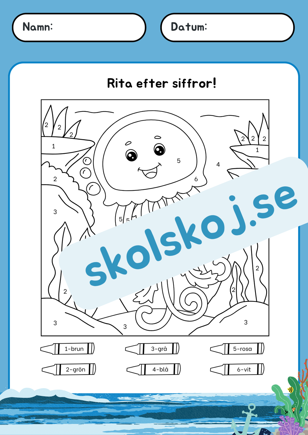 Under havet - Förskola - Förskoleklass - Blandade uppgifter
