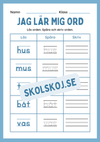 Jag lär mig ord - Häfte