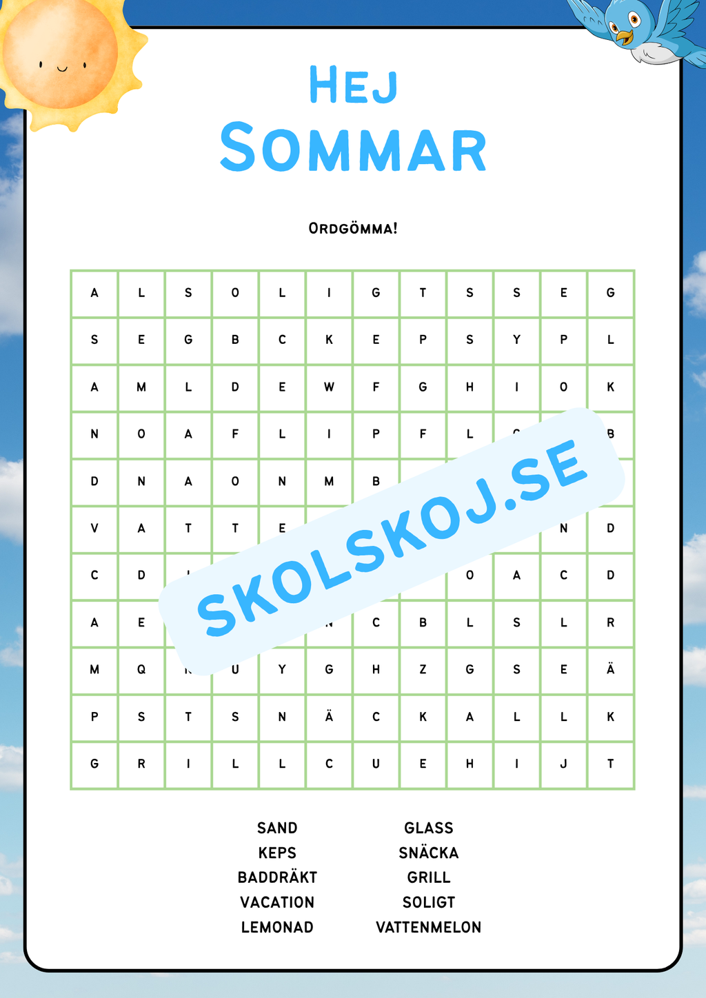 Hej sommar - Aktivitetsbok