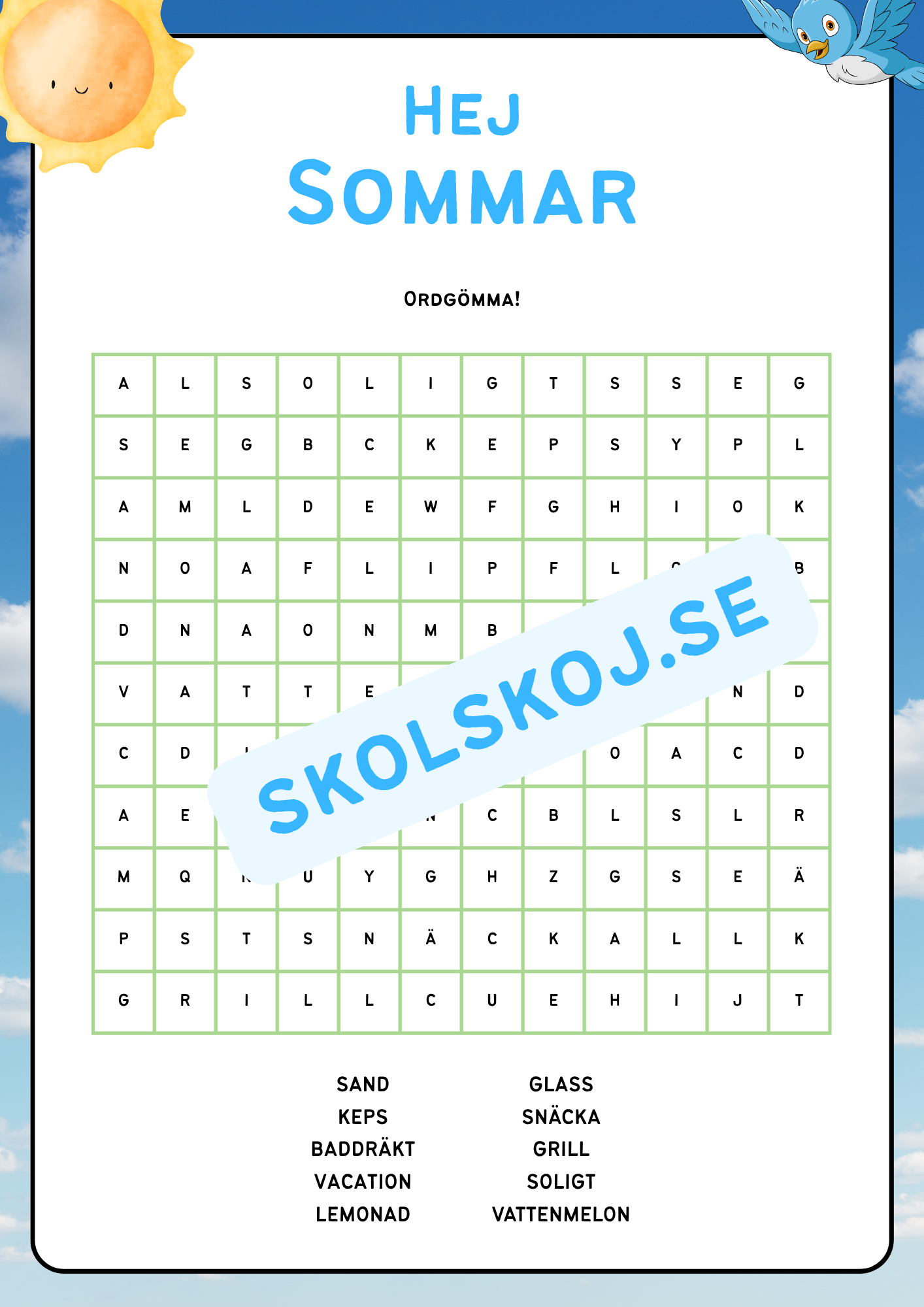 Hej sommar - Aktivitetsbok