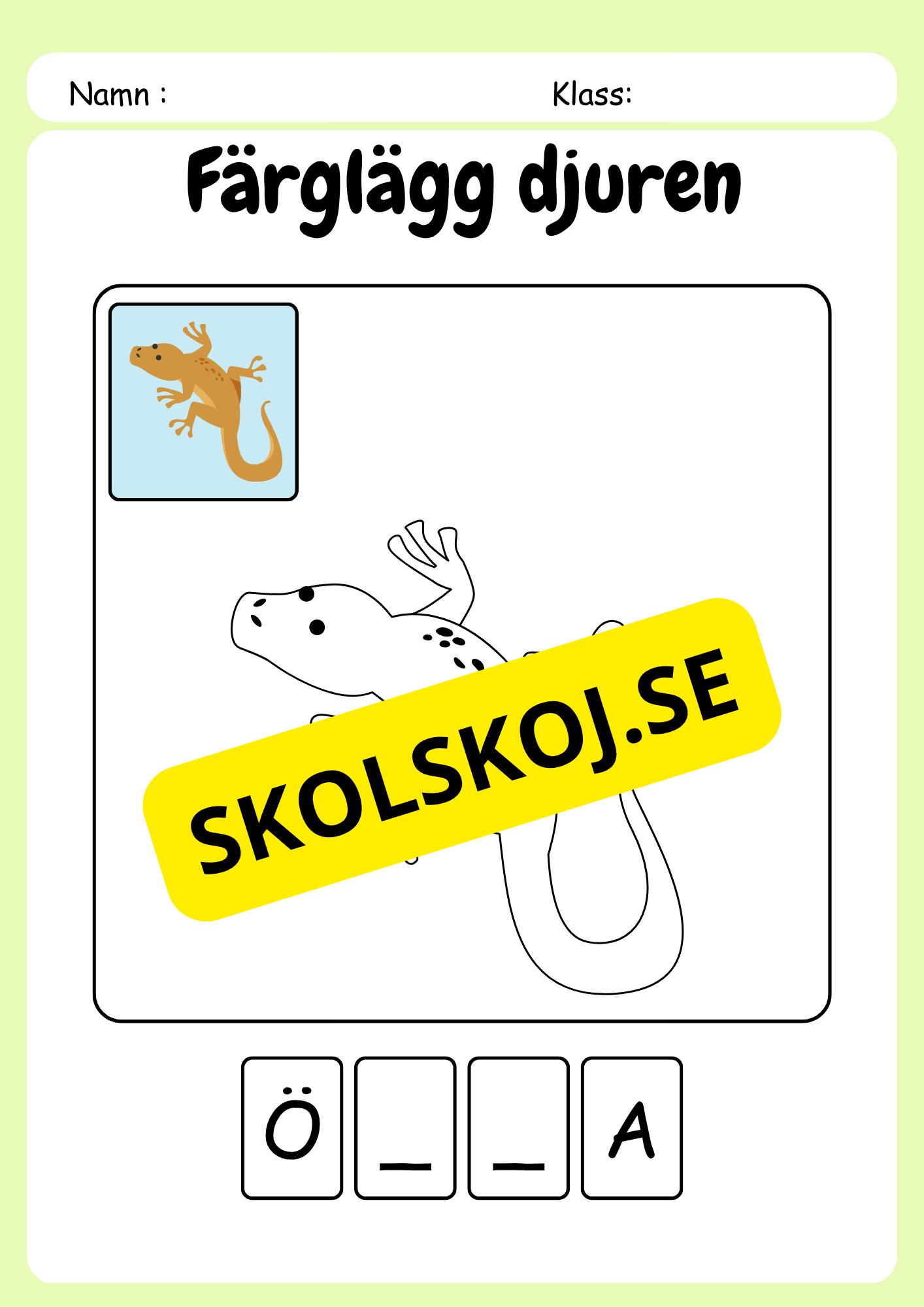 Färglägg, titta och skriv - Häfte