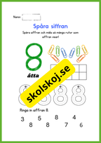 Spåra siffran - Häfte - 1 - 10