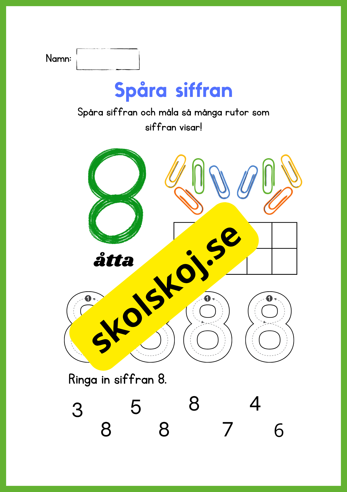 Spåra siffran - Häfte - 1 - 10