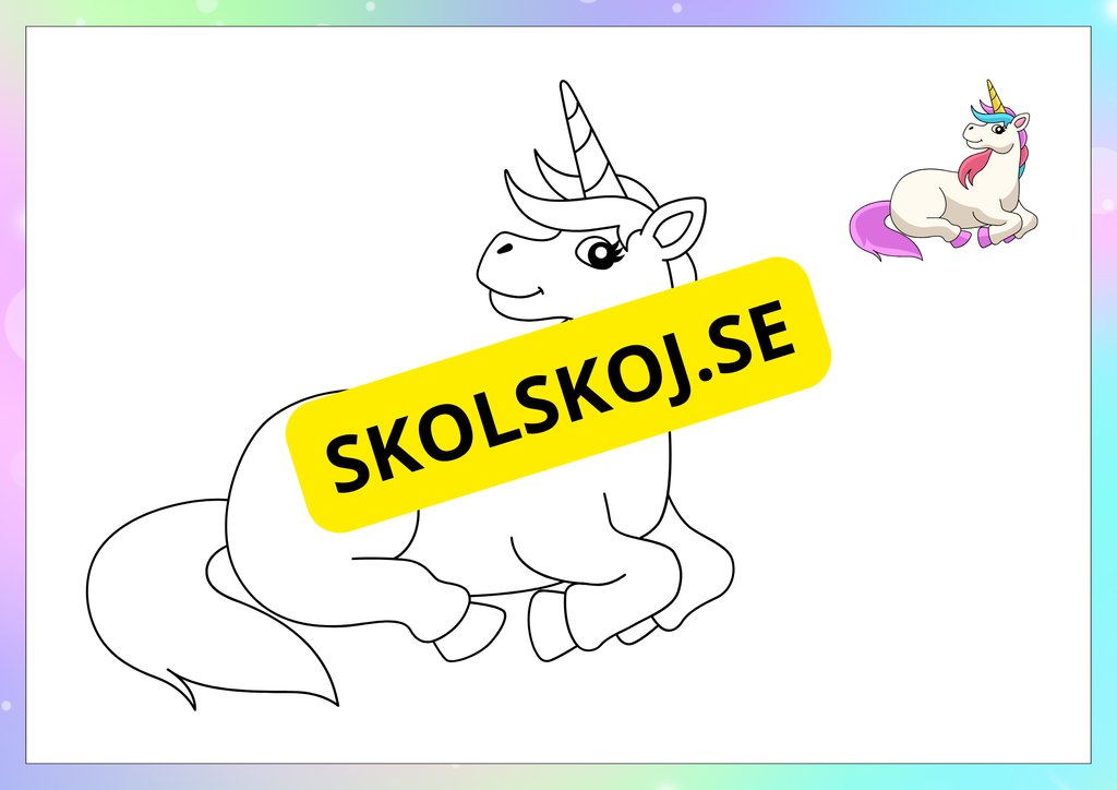 Magiska enhörningar - Målarbok