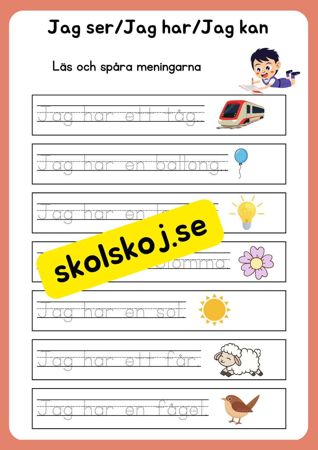 Jag ser, jag har, jag kan - Läs och spåra meningarna