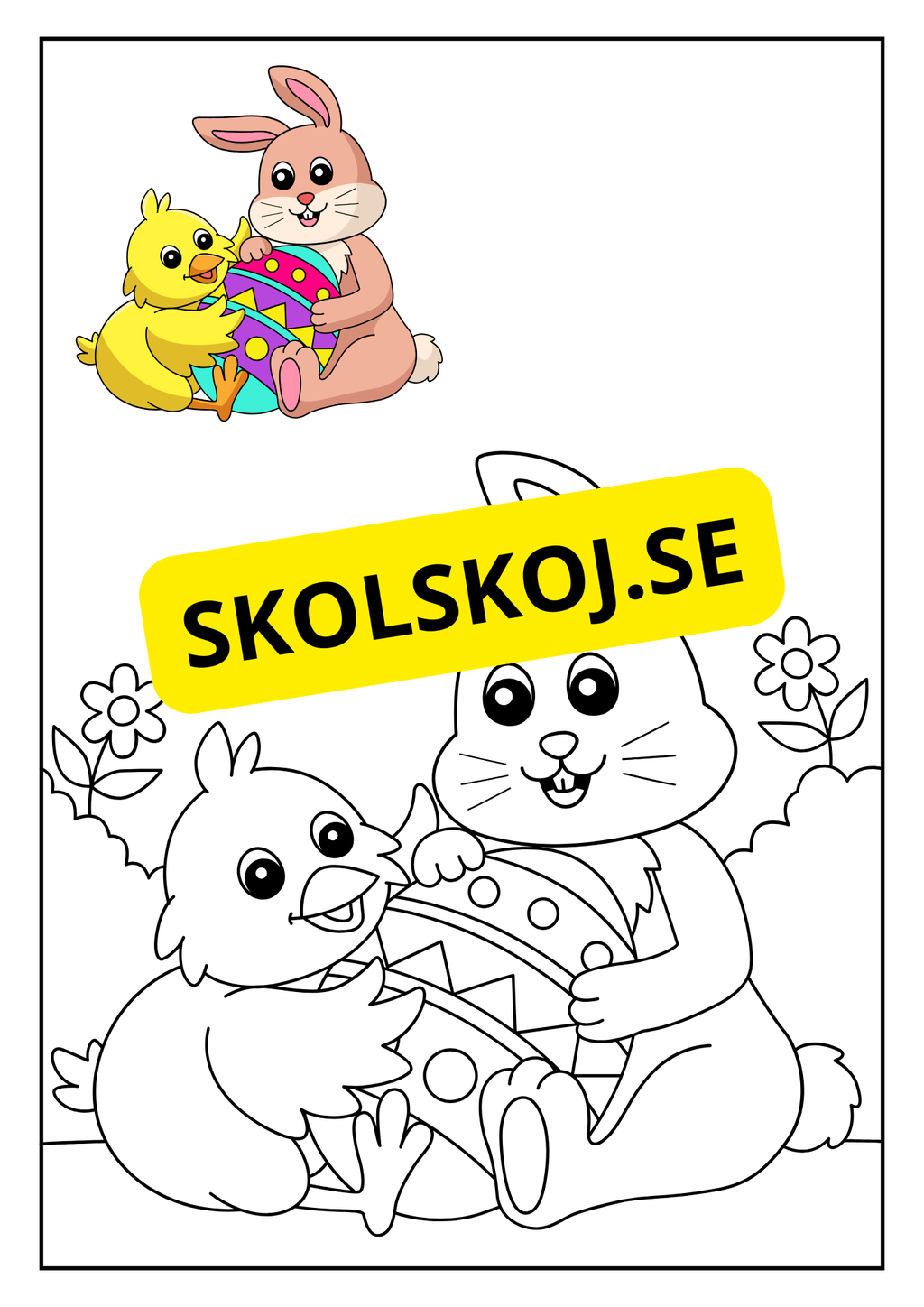 Hej påsk - Målarbok