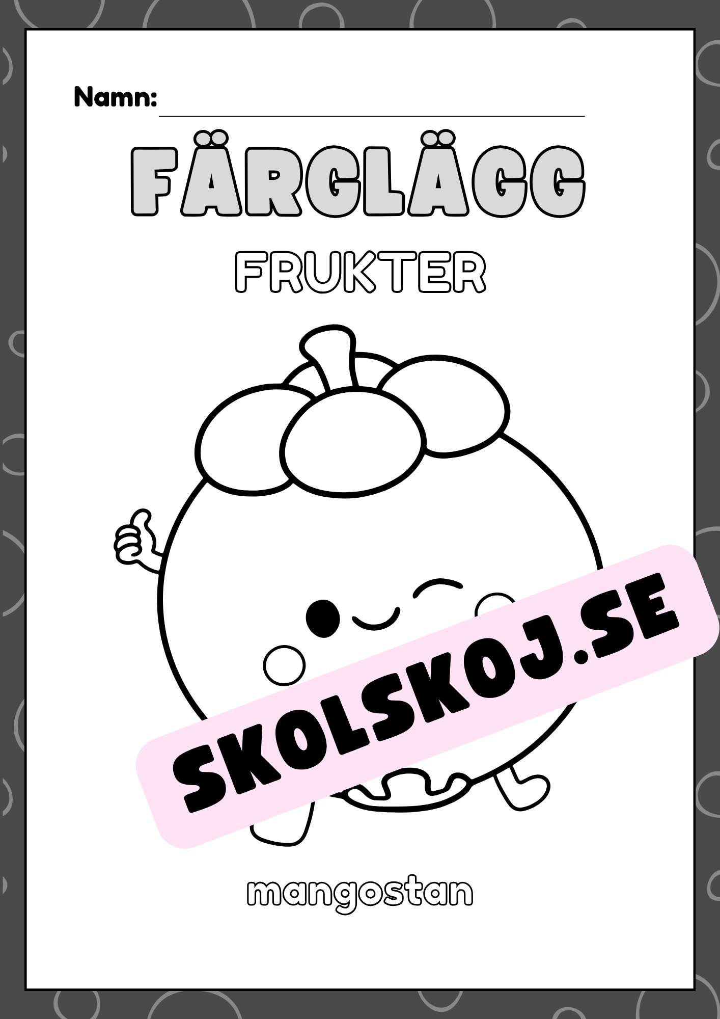 Färglägg frukter - Häfte