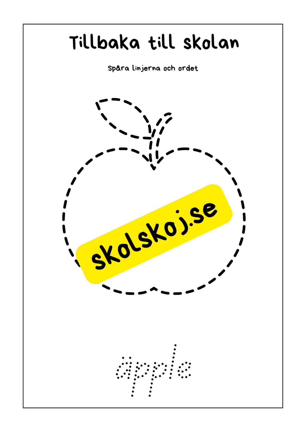 Tillbaka till skolan - Skrivträning