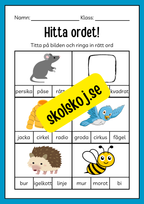 Hitta ordet - Häfte