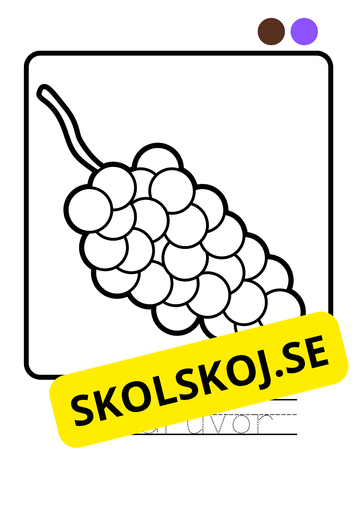 Målarbok - Frukter