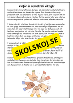 Vad är demokrati? - Årskurs 4 - 6 (18 sidor)