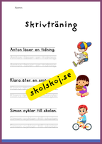 Skrivträning - Häfte