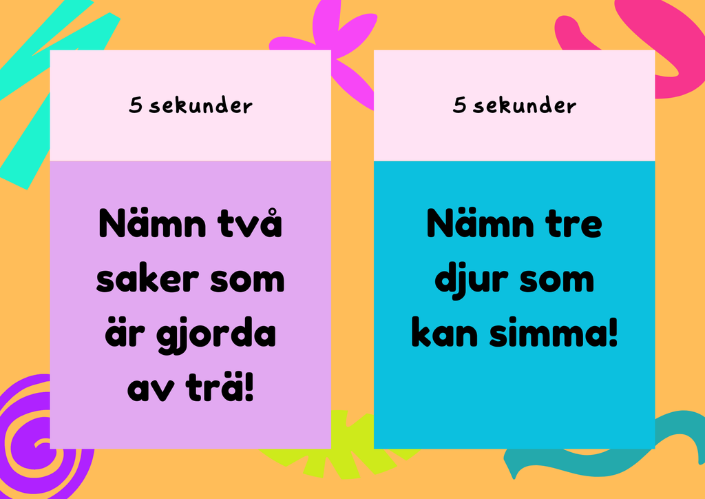 Nämn två, nämn tre! – Ett kul och färgsprakande quiz