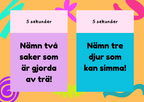 Nämn två, nämn tre! – Ett kul och färgsprakande quiz
