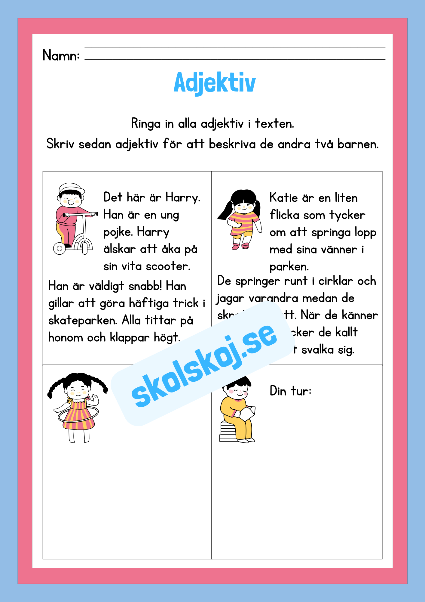 Häfte - Träna på adjektiv