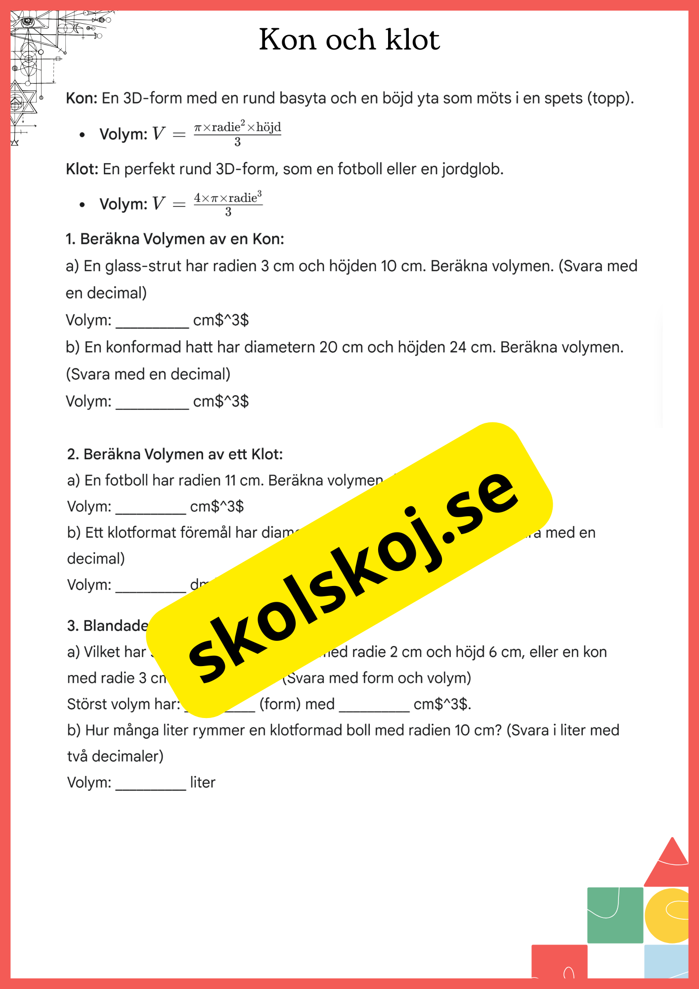 Geometrikollen - Årskurs 7 - 9