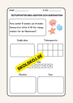 Textuppgifter med addition och subtraktion - Årskurs 2 - 3