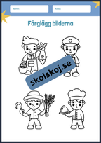 Yrken - Träna ord och bild