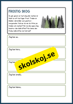 Skrivuppgifter - Använd dina sinnen för att utforska naturen