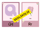 Roliga och söta bokstavskort i glada färger