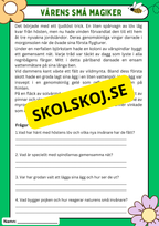 Vårens 10 hemliga världar – Läsförståelse och naturupptäckter - Åk 3 - 6