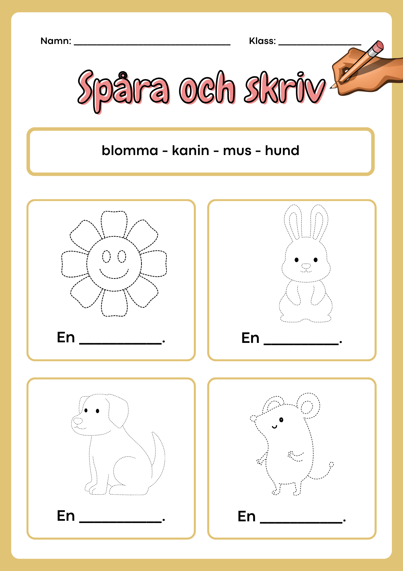 Spåra och skriv - Häfte