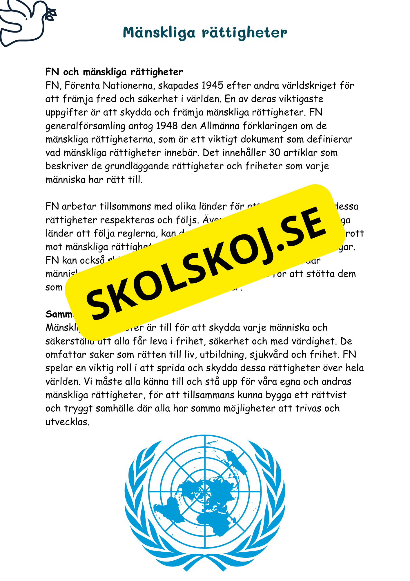 Att vara sig själv: Dina rättigheter och ansvar - Årskurs 4 - 6