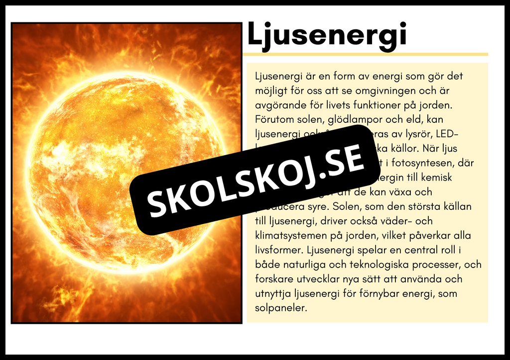 Typer av energi - Häfte - Åk 4 - 6