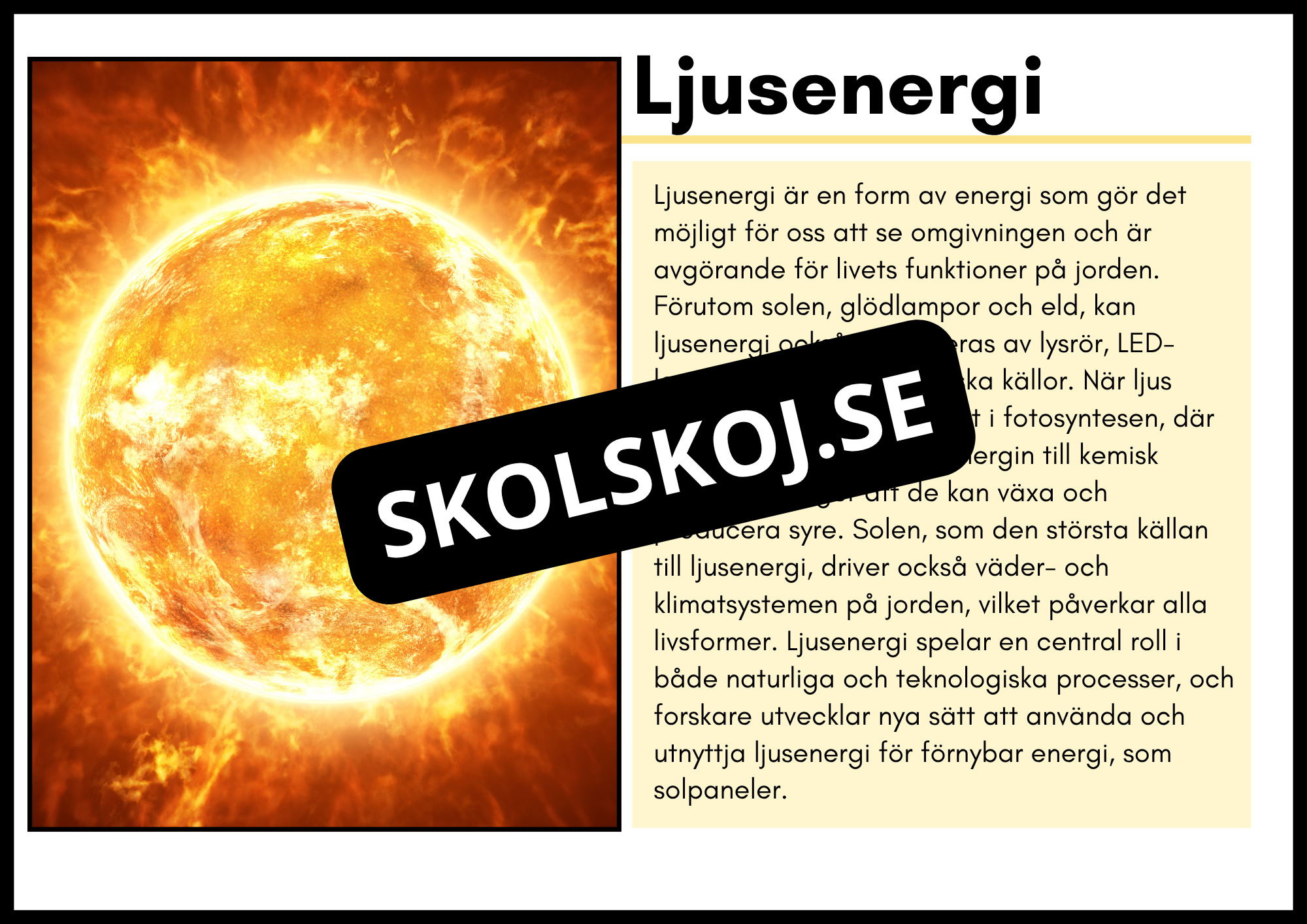 Typer av energi - Häfte - Åk 4 - 6