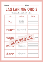 Jag lär mig ord 3 - Häfte