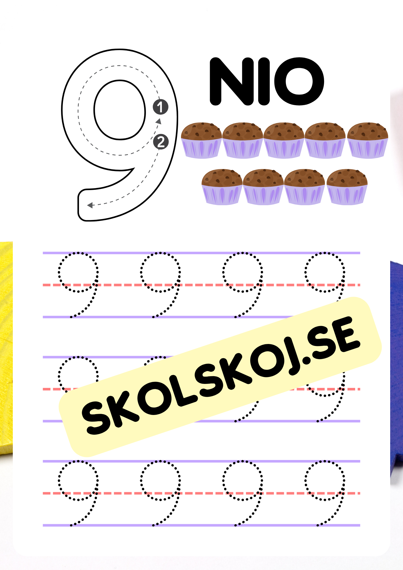 Jag lär mig skriva siffror - 1 - 10