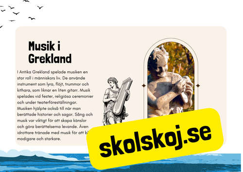 Antika Grekland - Fakta + frågor - Årskurs 4 - 9
