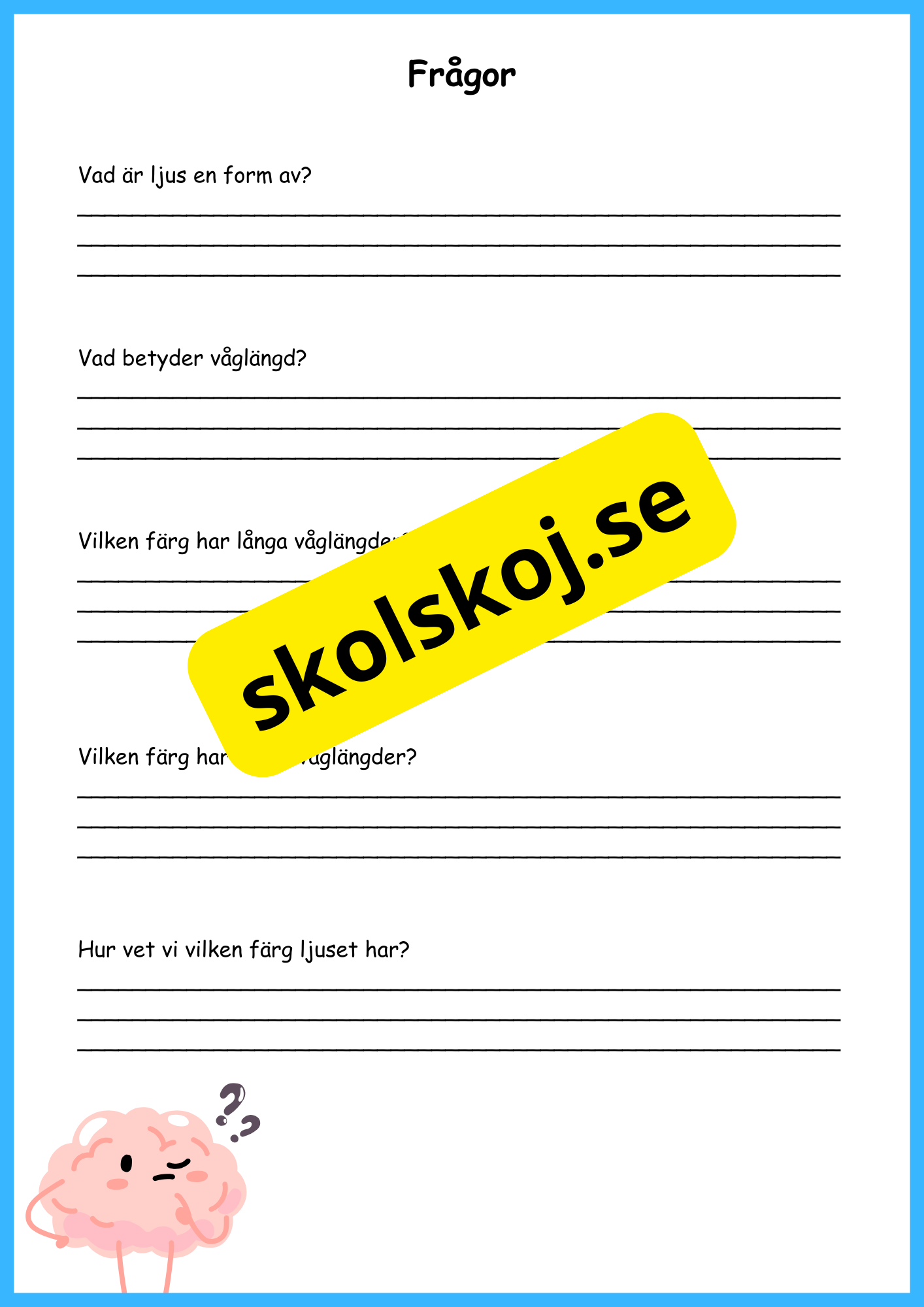 Ljusets hemligheter - Faktatext + frågor och experiment - Årskurs 4 - 6