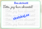 Öva skrivstil - Häfte