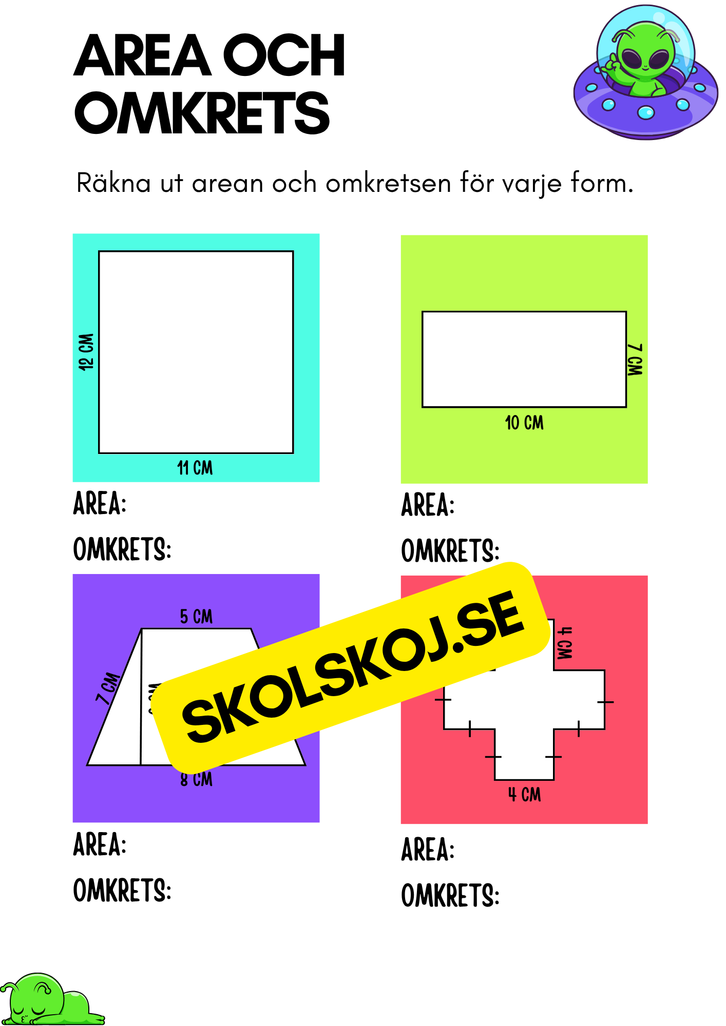Area och omkrets - Årskurs 4 - 5