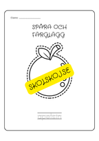 Spåra och färglägg - Tema frukter