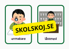 Flashkort - Tema yrke - A5 format