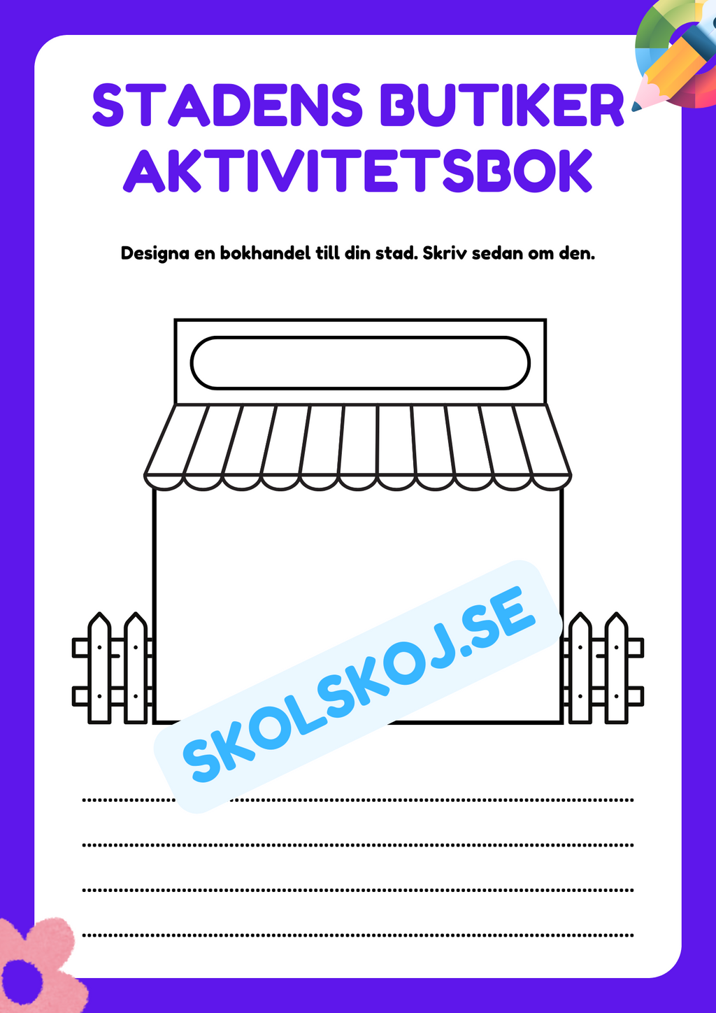 Stadens butiker - Aktivitetsbok