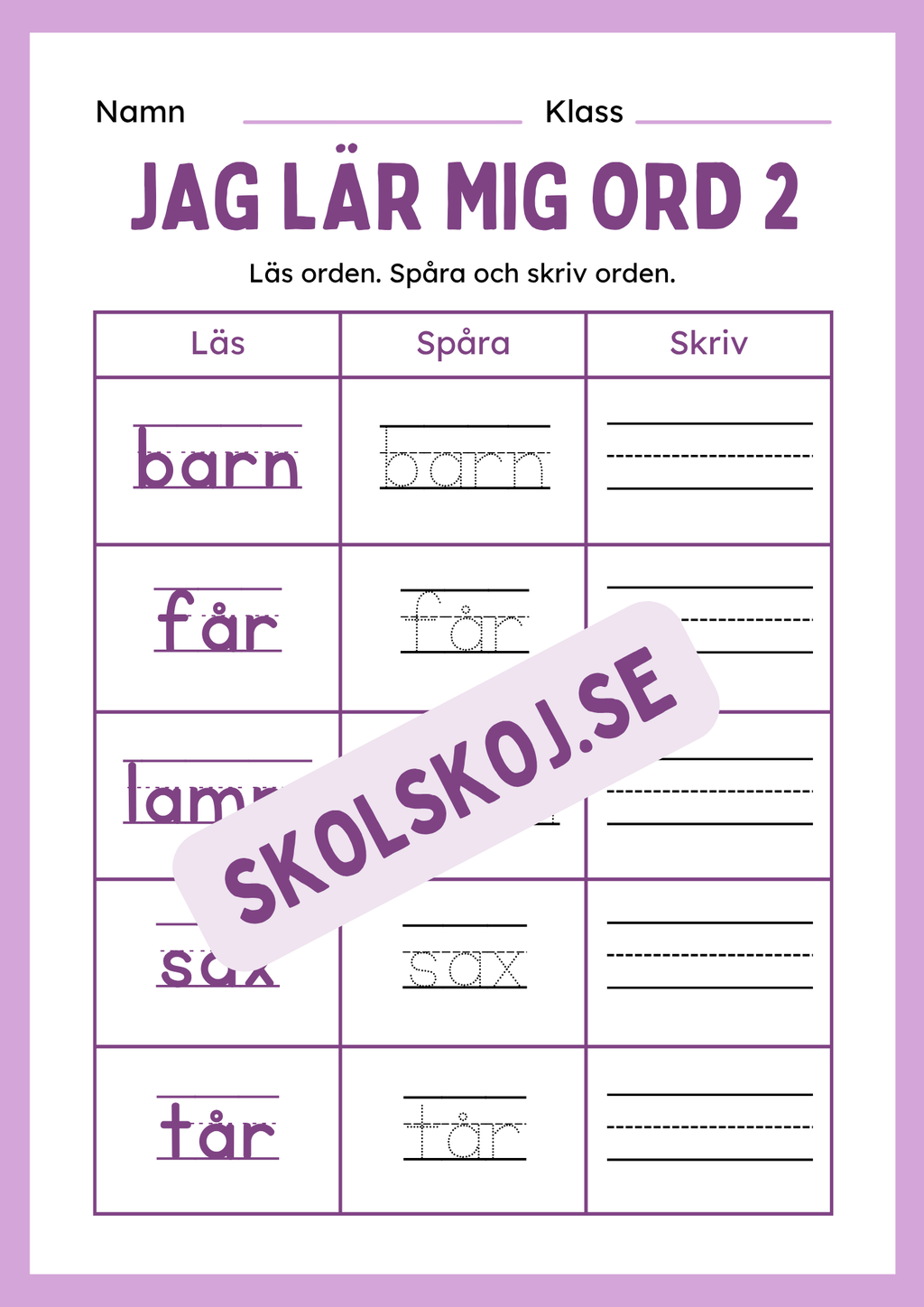 Jag lär mig ord 2 - Häfte