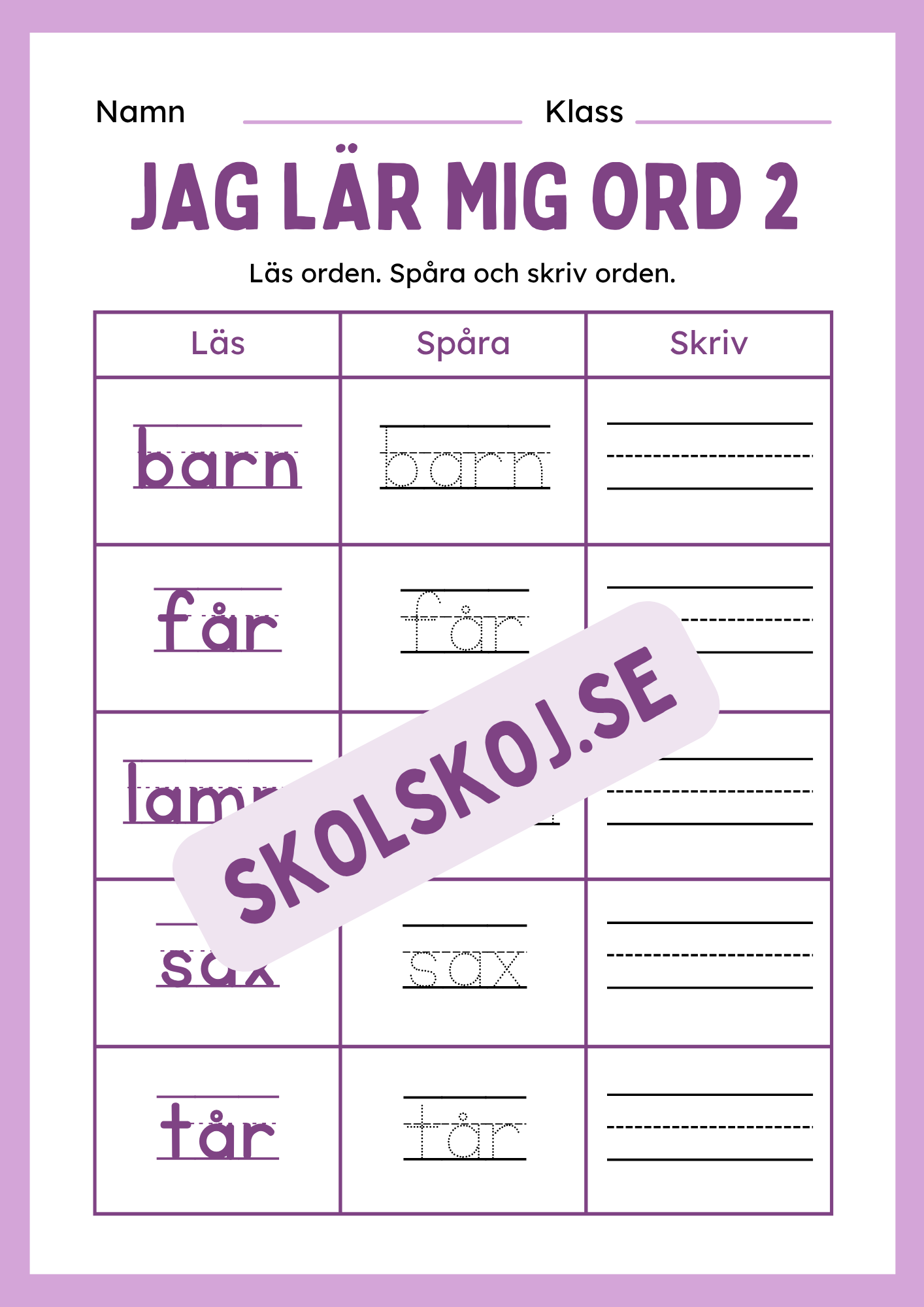 Jag lär mig ord 2 - Häfte