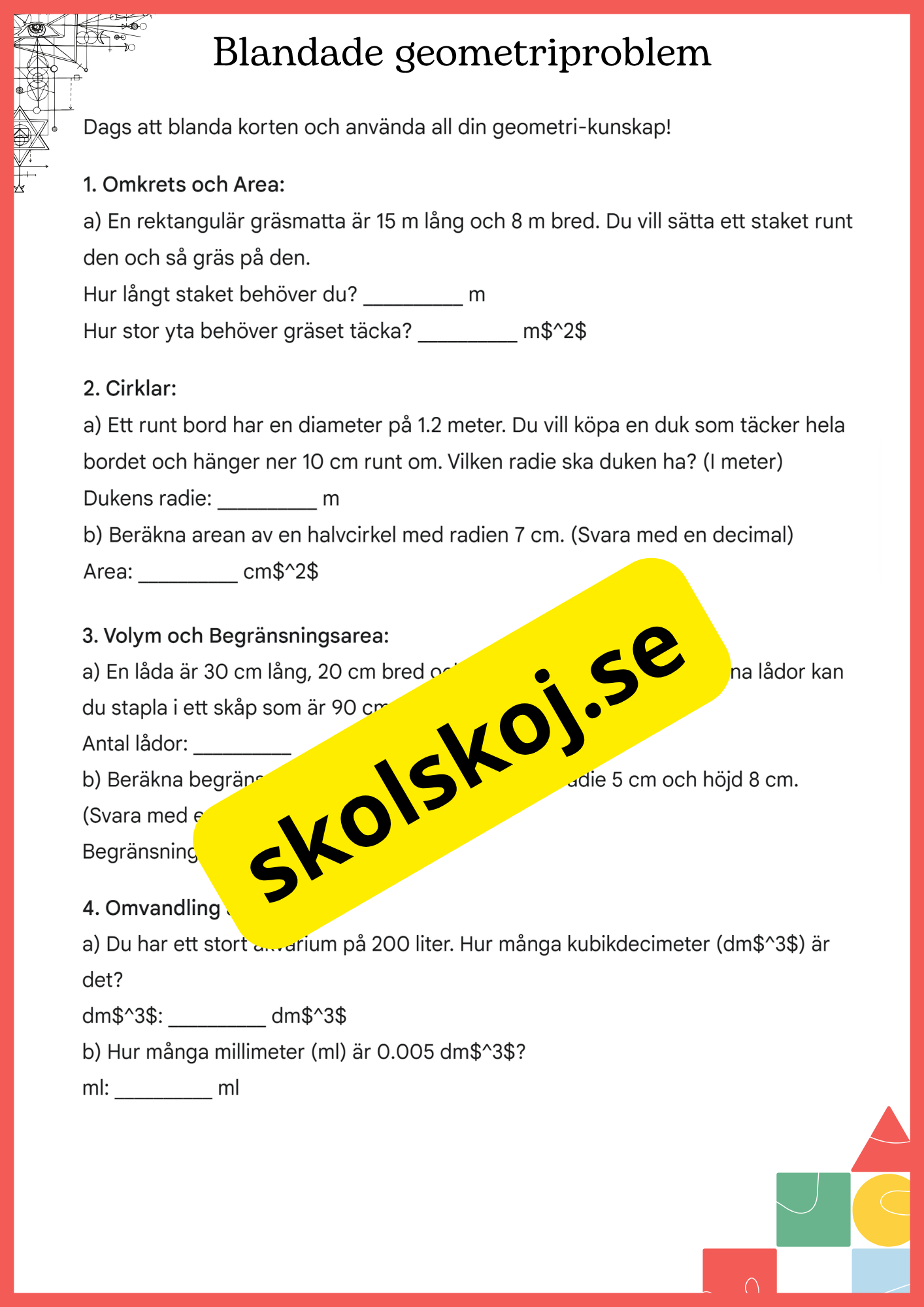 Geometrikollen - Årskurs 7 - 9