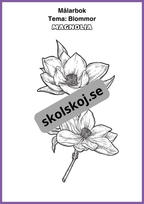 Målarbok - Tema blommor