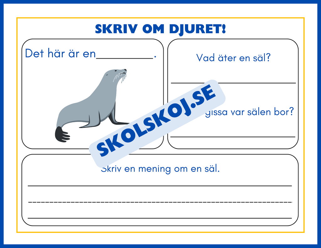 Skriv om djuret - Häfte