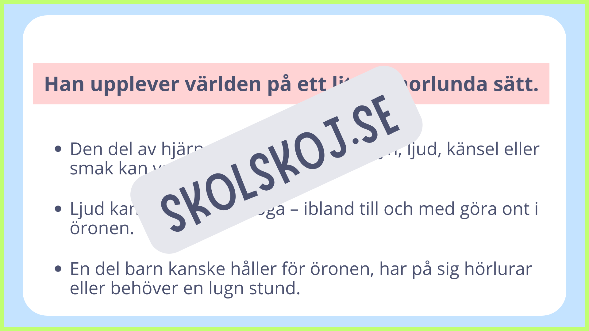 Vad är autism - Presentation
