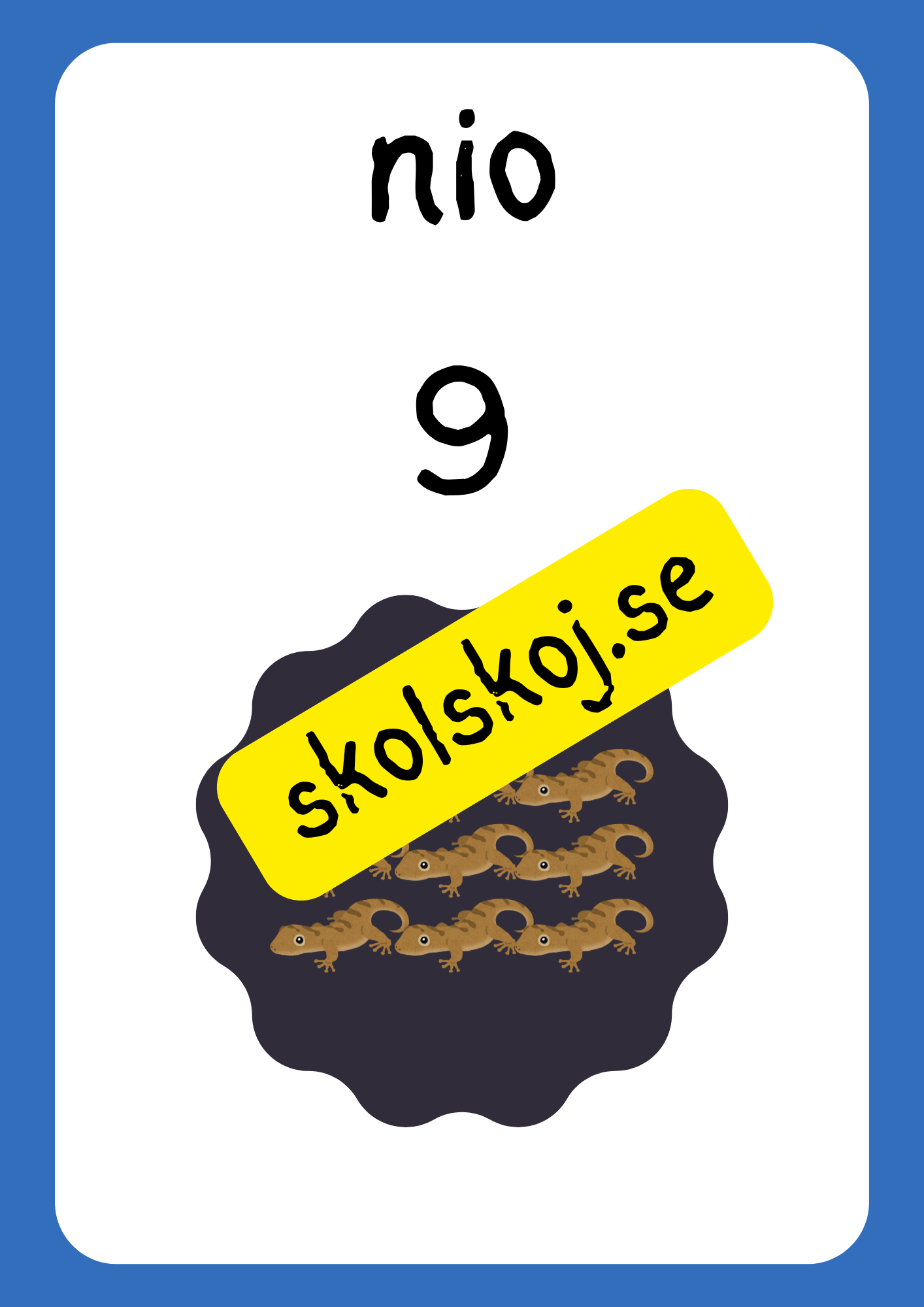 Väggkort - Siffror/Tal 1 - 10